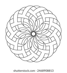 Kids Mandala Refreshing Coloring Book Page for kdp Book Interior. Peaceful Petals, Ability to Relax, Brain Experiences, Harmonious Haven, Peaceful Portraits, Blossoming Beauty mandala design.