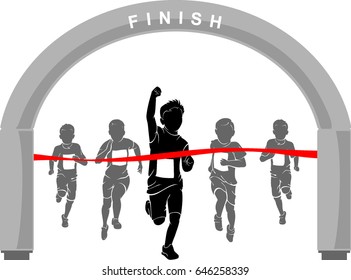Kids Marathon, Boy Wins