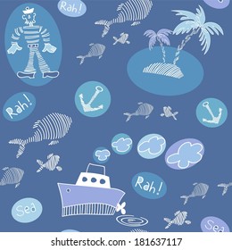  kids marine seamless pattern