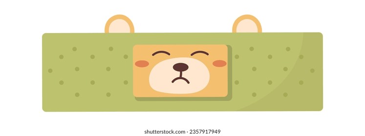 Kids Medical Plaster With Bear Vector Illustration