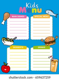 kids menu