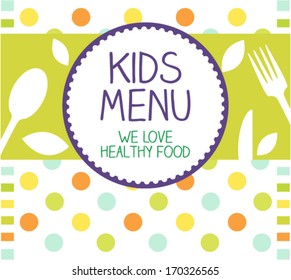 Kids Menu Card Design template. 