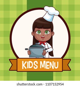 Kids menu cartoon