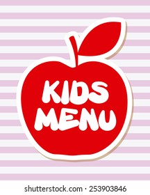 kids menu design, vector illustration eps10 graphic 