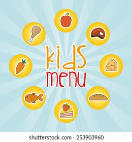 kids menu design, vector illustration eps10 graphic 