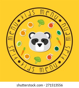 kids menu design, vector illustration eps10 graphic 