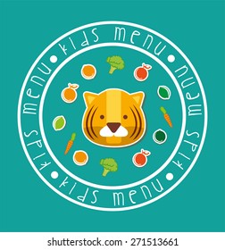 kids menu design, vector illustration eps10 graphic 