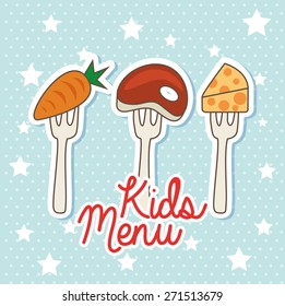 kids menu design, vector illustration eps10 graphic 