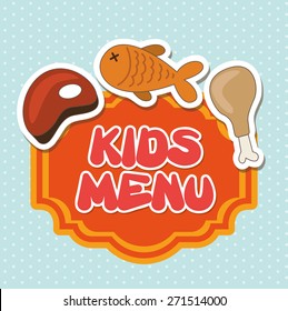 kids menu design, vector illustration eps10 graphic 