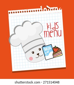 kids menu design, vector illustration eps10 graphic 