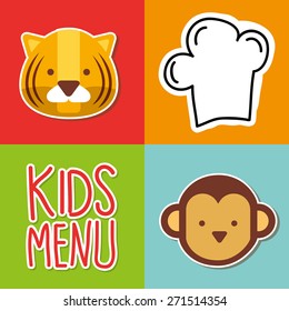 kids menu design, vector illustration eps10 graphic 