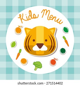 kids menu design, vector illustration eps10 graphic 