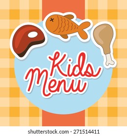 kids menu design, vector illustration eps10 graphic 