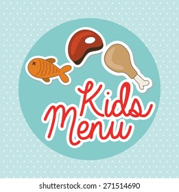 kids menu design, vector illustration eps10 graphic 