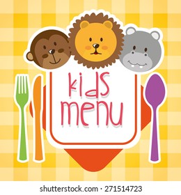 kids menu design, vector illustration eps10 graphic 