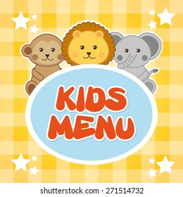 kids menu design, vector illustration eps10 graphic 