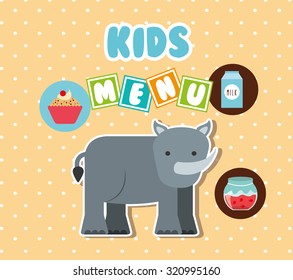 kids menu design, vector illustration eps10 graphic 