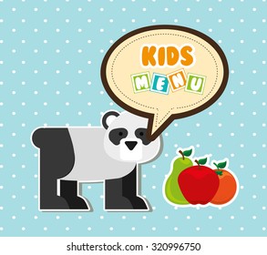 kids menu design, vector illustration eps10 graphic 