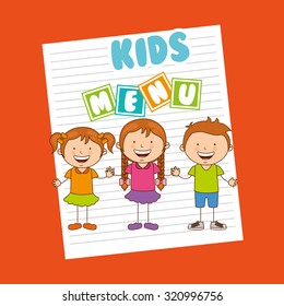 kids menu design, vector illustration eps10 graphic 