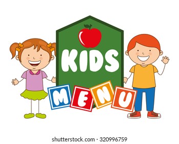 kids menu design, vector illustration eps10 graphic 