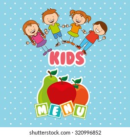kids menu design, vector illustration eps10 graphic 