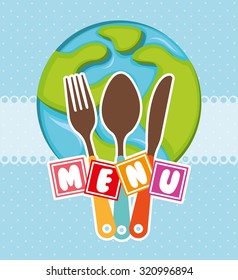 kids menu design, vector illustration eps10 graphic 