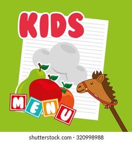 kids menu design, vector illustration eps10 graphic 