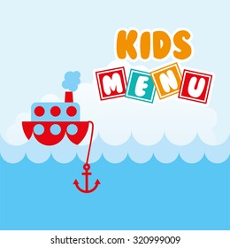 kids menu design, vector illustration eps10 graphic 