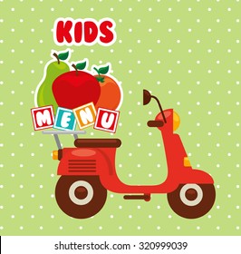 kids menu design, vector illustration eps10 graphic 