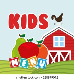 kids menu design, vector illustration eps10 graphic 