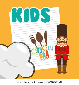 kids menu design, vector illustration eps10 graphic 