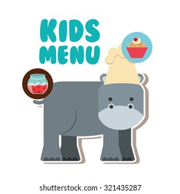 kids menu design, vector illustration eps10 graphic 