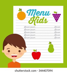 kids menu design, vector illustration eps10 graphic 