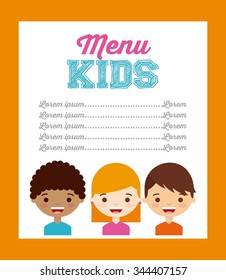 kids menu design, vector illustration eps10 graphic 