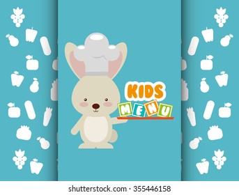 kids menu design, vector illustration eps10 graphic 