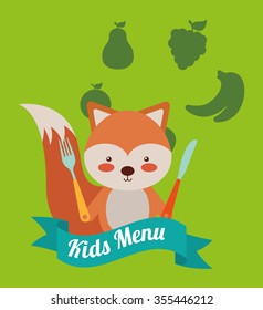 kids menu design, vector illustration eps10 graphic 