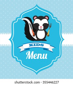 kids menu design, vector illustration eps10 graphic 