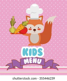 kids menu design, vector illustration eps10 graphic 