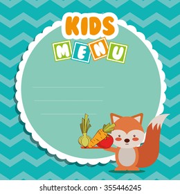 kids menu design, vector illustration eps10 graphic 