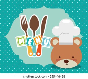 kids menu design, vector illustration eps10 graphic 