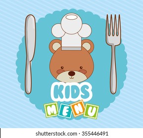 kids menu design, vector illustration eps10 graphic 