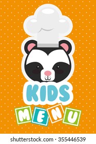 kids menu design, vector illustration eps10 graphic 