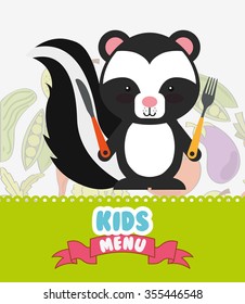 kids menu design, vector illustration eps10 graphic 