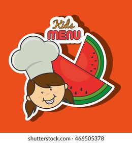 kids menu design, vector illustration eps10 graphic 