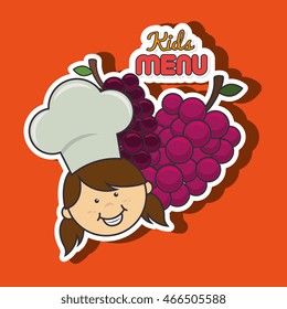 kids menu design, vector illustration eps10 graphic 