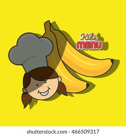 kids menu design, vector illustration eps10 graphic 