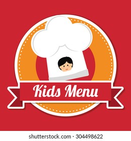 Kids Menu digital design, vector illustration 10 eps graphic