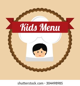 Kids Menu digital design, vector illustration 10 eps graphic