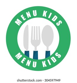 Kids Menu digital design, vector illustration 10 eps graphic
