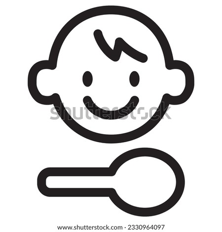 Kids menu icon, Vector outline illustration.